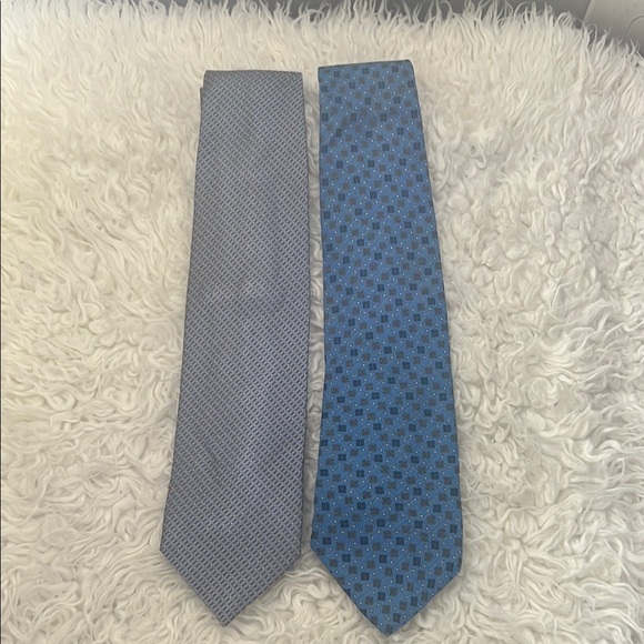 2pcs. Givenchy bundle Silk Blue and Gray Men´s Ties